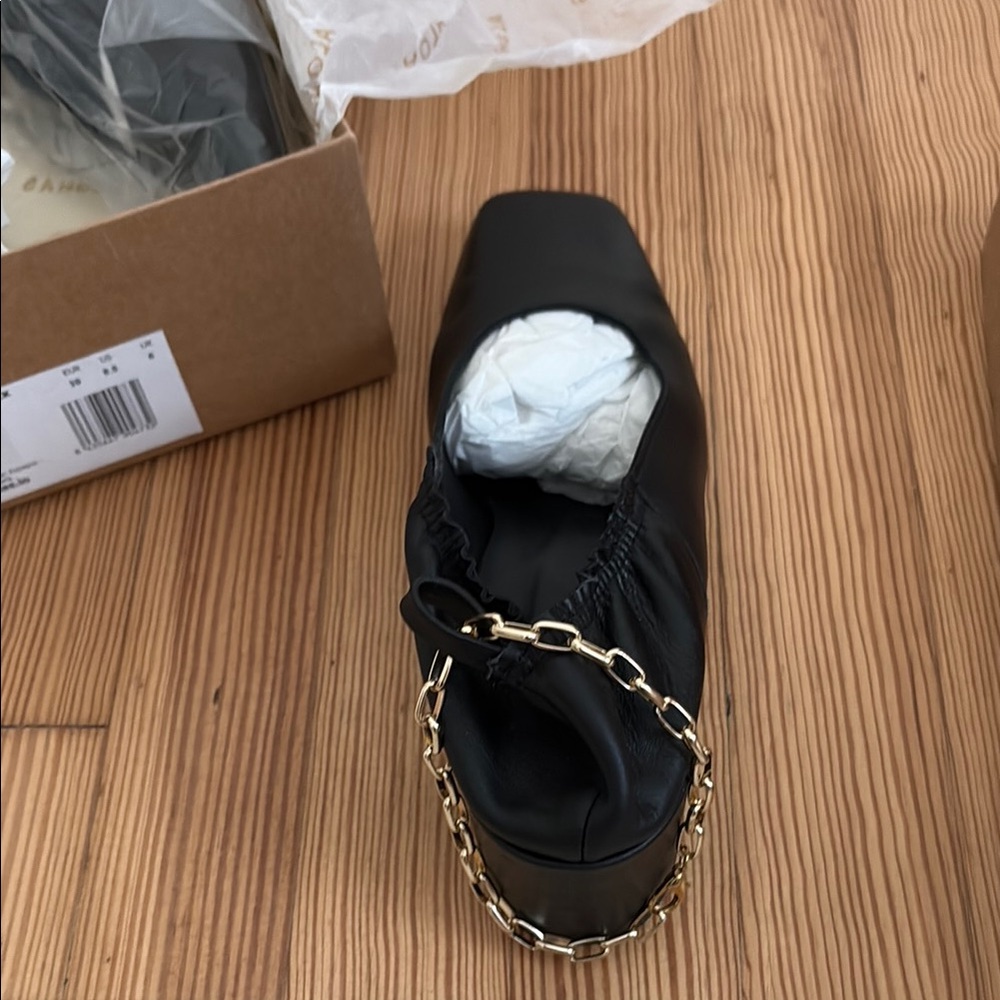 NWT - ALOHAS Black Agent Anklet Heels - Picture 4 of 9